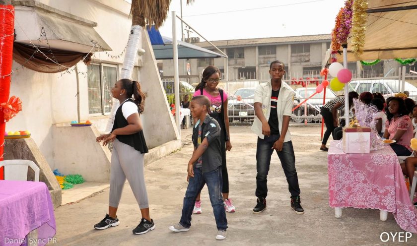 Omotola and her husband host orphans