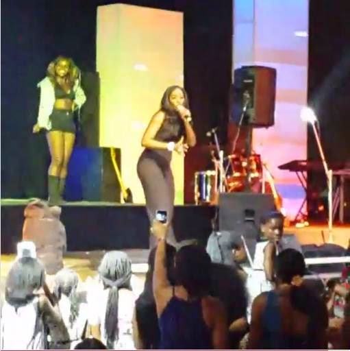 Pregnant Tiwa Savage rock the stage with her baby bump