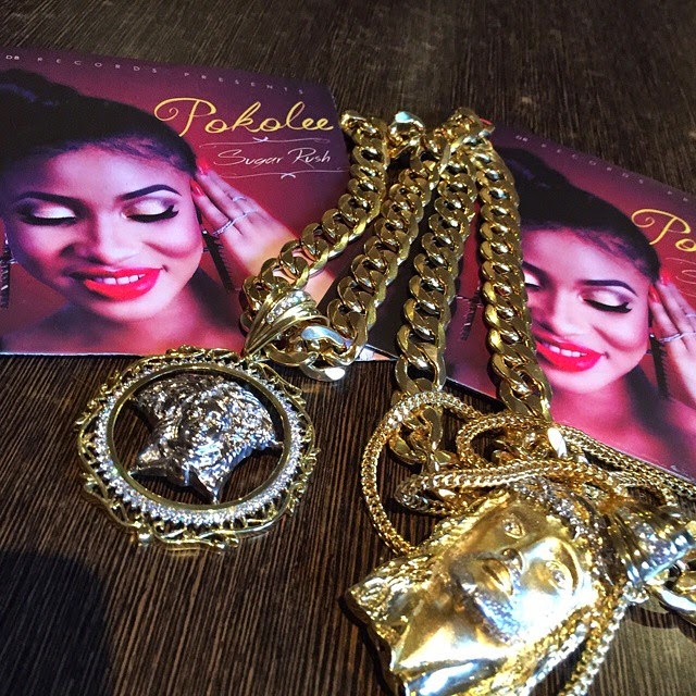 Tonto Dikeh flaunts her boo's diamond encrusted Jesus piece necklace
