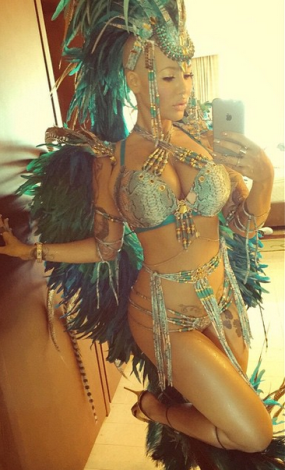 Amber Rose's sexy outfit to Trinadad and Tobago carnival