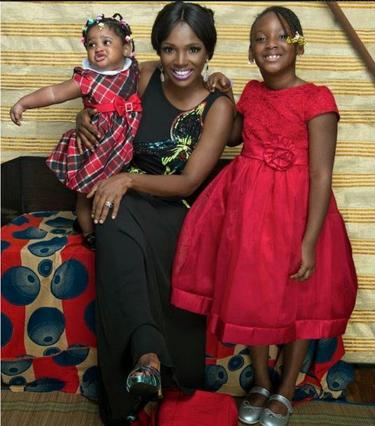 Annie Idibia and her daughters