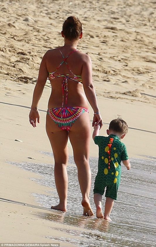 Coleen Rooney at the beach