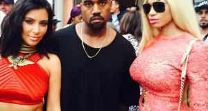 Dencia spotted with Kim and Kanye