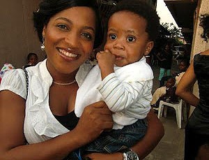 Grace Amah and her son