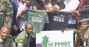 Jim Iyke, Sammie Okposo, others visit Nigerian troops in Abuja