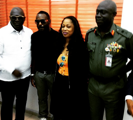 Jim Iyke & Sammie Okposo visit Nigerian troops in Abuja