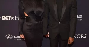 Kanye West and Kim at Visionary Award