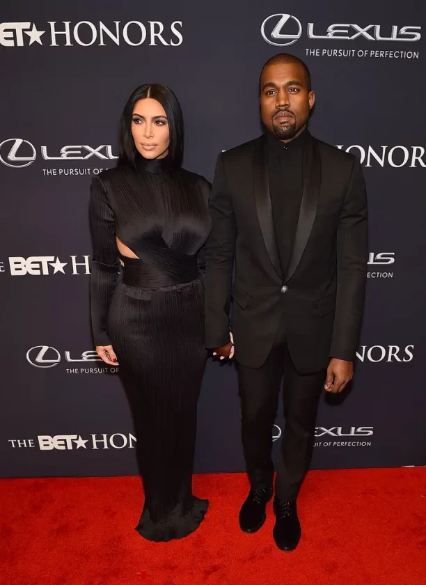 Kanye West and Kim at Visionary Award