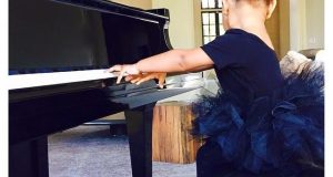 North West Plays Piano