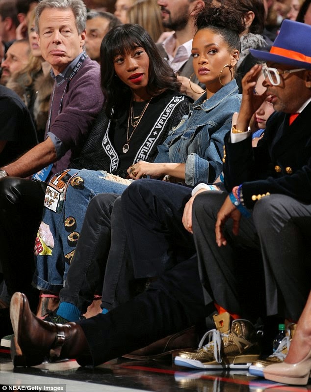 Rihanna at NBA all star game