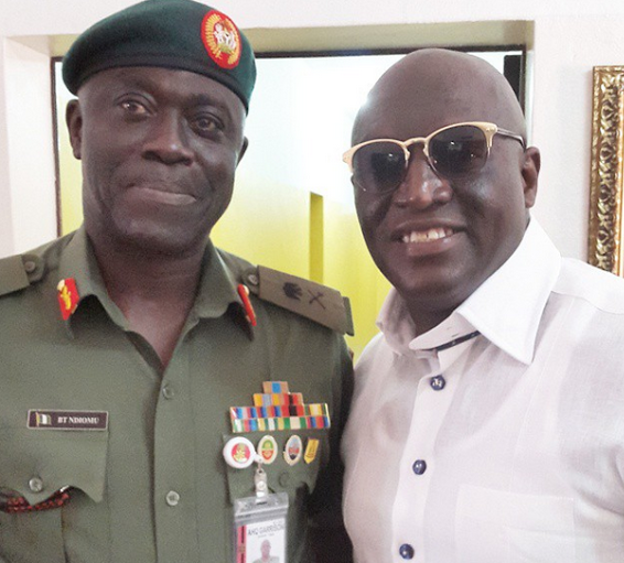 Sammie Okposo visit Nigerian Army in Abuja