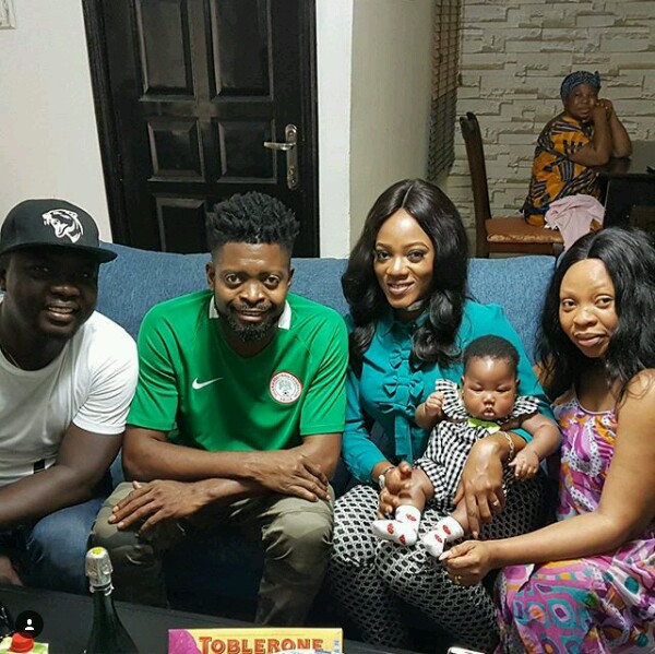 Seyi Law and Basketmouth family