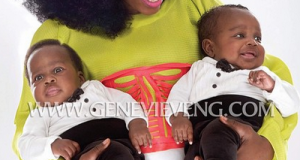 TY Bello and her twins