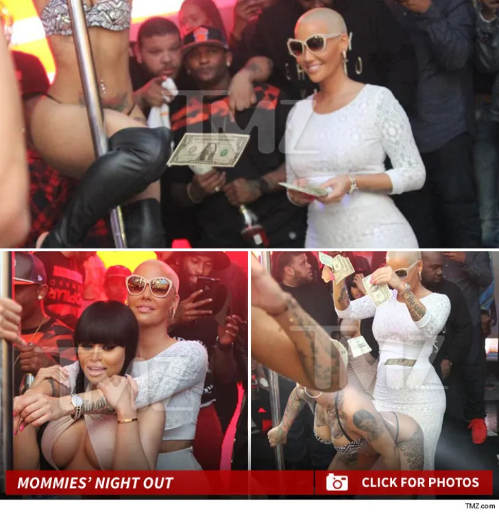 Amber Rose and Blac Chyna at the strip club