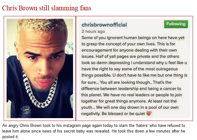 Fans Get Slammed By Angry Chris Brown