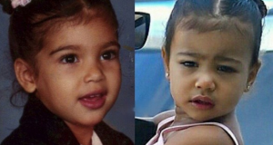 Kim Kardashian and North West at the same age