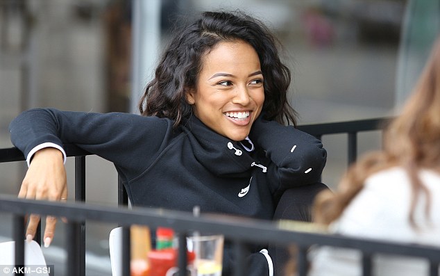 smiling Karrueche Tran