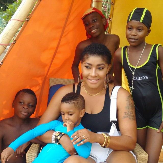 Angela Okorie and her son