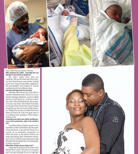 Chidi Mokeme & wife unveil their baby boy, Noah