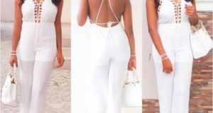 Chika Ike steps out in a braless white outfit