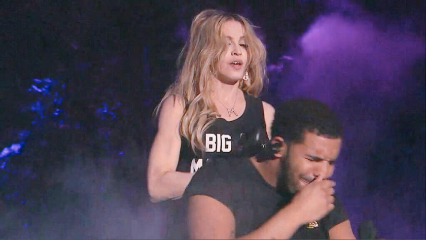 Drake's reaction after Madonna french kissed him