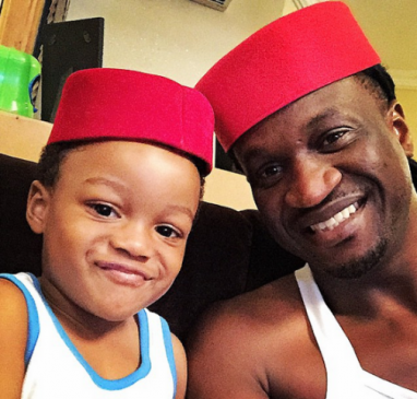 Paul Okoye and son
