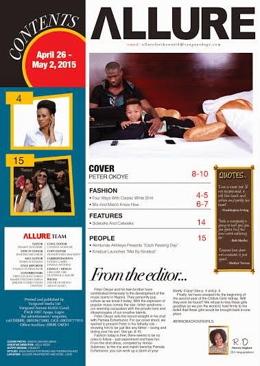 Peter Okoye and son cover Vanguard Allure
