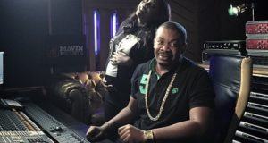Tiwa Savage and her baby bump in the studio with Don Jazzy