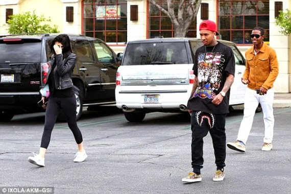 Tyga and Kylie Jenner spotted heading out to a Pharmacy