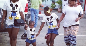Annie Idibia & her girls rock matching mickey mouse outfits