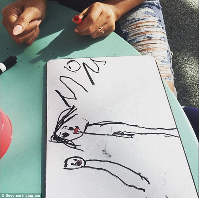 Blue Ivy's funny drawing of mum Beyonce
