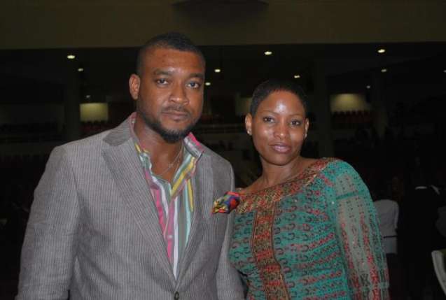 Chidi Mokeme and wife
