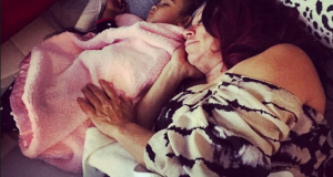Chris Brown shares adorable photo of his sleeping mum & Royalty