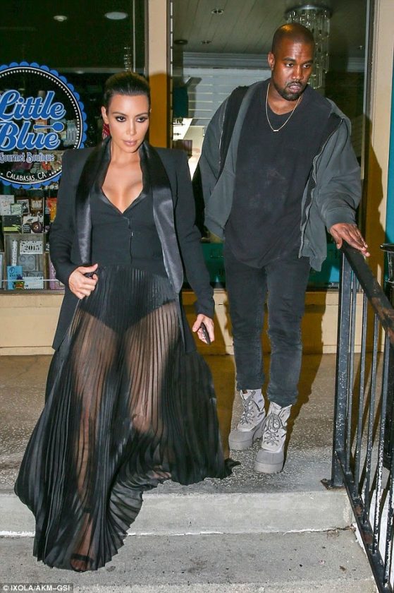 Kim Kardashian & Kanye West at Shibuya Sushi