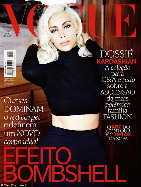 Kim Kardashian sultry Vogue Brasil cover