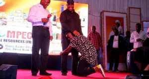 MC Galaxy and Governor Godswill Akpabio