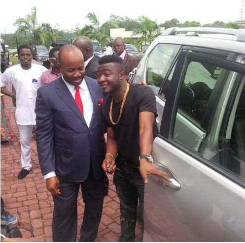 Mc Galaxy and Gov. Godswill Akpabio