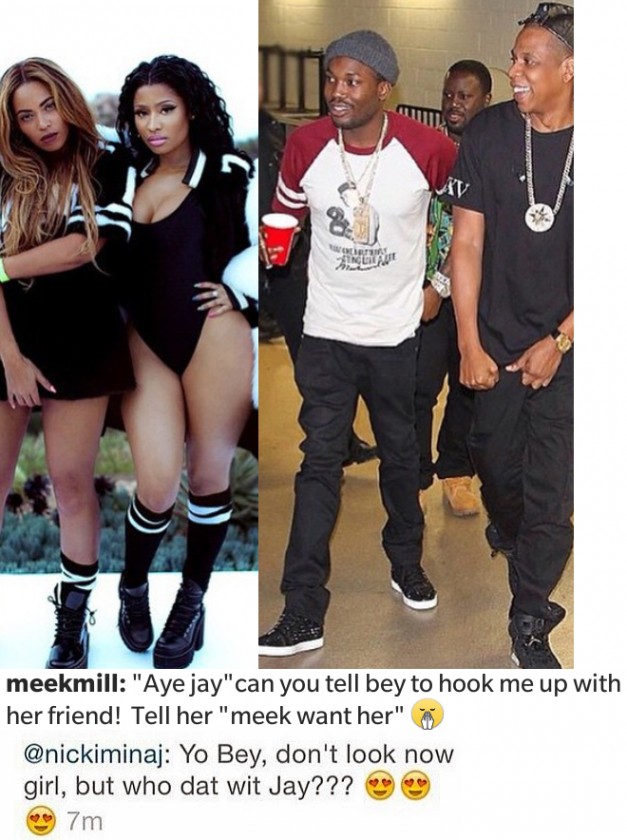 Nicki Minaj & Meekmill flirt on instagram