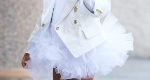 North West in her white ballerina outfit