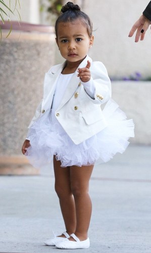North West in her white ballerina outfit