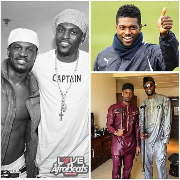 Peter Okoye lends support to Emmanuel Adebayor