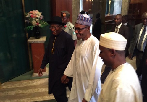 President Jonathan takes Buhari on tour
