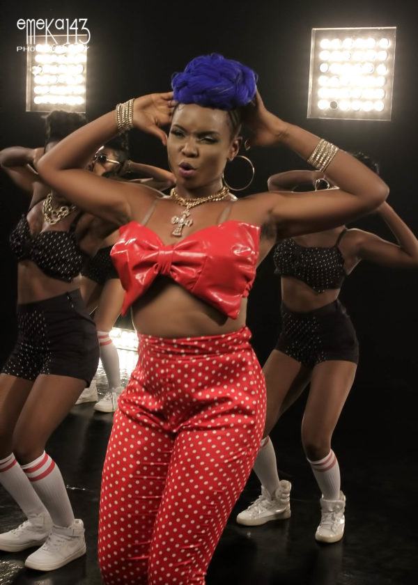 Photo from Yemi Alade's 'Pose' video shoot featuring R2Bees