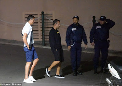 Cristiano Ronaldo with police