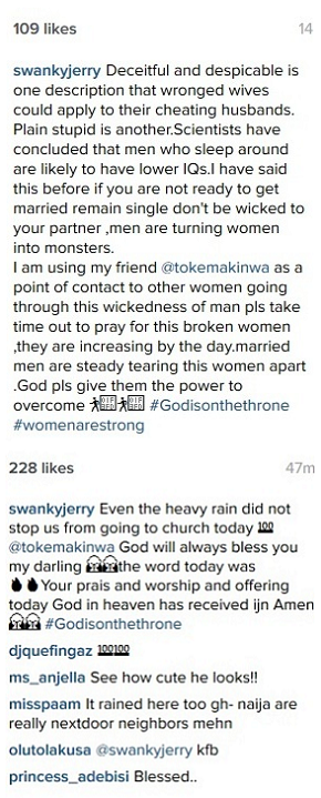Jerry Ogbodo asks Nigerians to pray for Toke Makinwa