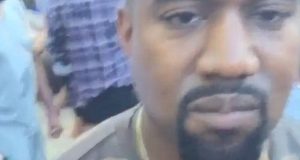 Kanye West at Drake's birthday party