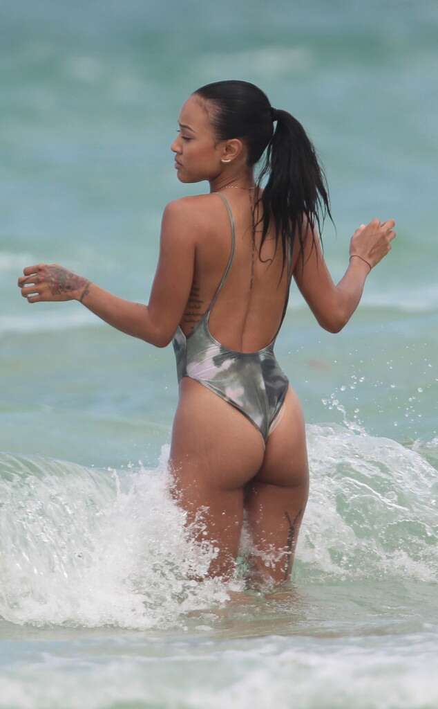 Karrueche Tran Shows Off Sexy Butt In Tiny Bikini At Miami Beach