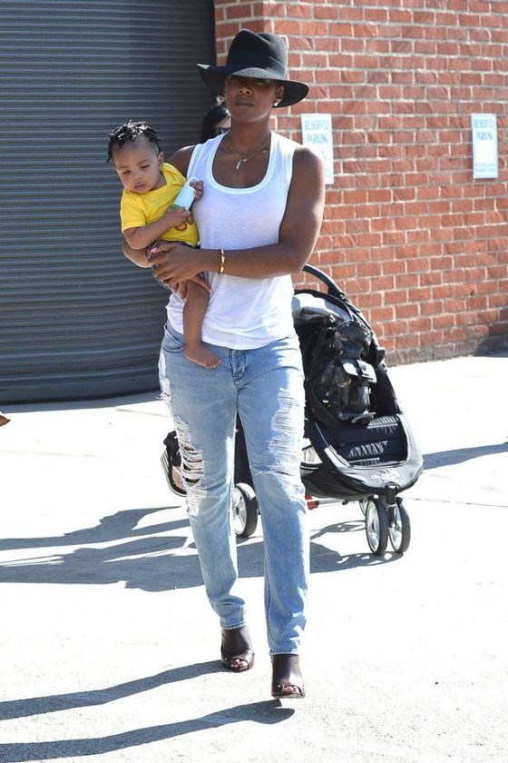 Kelly Rowland and baby Titan Jewell