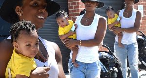 Kelly Rowland carries her adorable son Titan Jewell