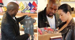 Kim Kardashian and Kanye spotted shopping for baby clothes